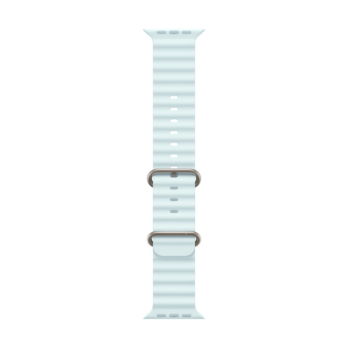Apple Watch 49mm Ocean-Armband, kristallblau - Gehäusefarbe natur