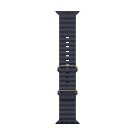 Apple Watch 49mm Ocean-Armband, blau - Gehäusefarbe schwarz