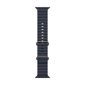 Apple Watch 49mm Ocean-Armband, blau - Gehäusefarbe schwarz