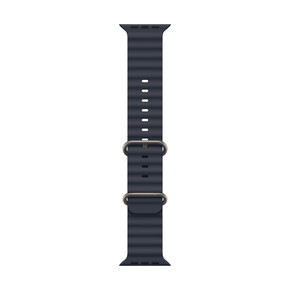 Apple Watch 49mm Ocean-Armband, blau - Gehäusefarbe schwarz