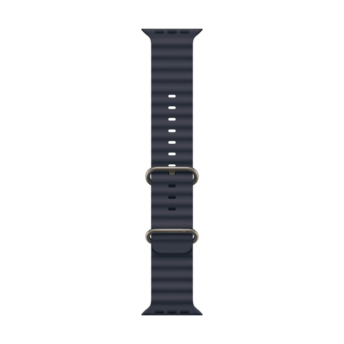 Apple Watch 49mm Ocean-Armband, blau - Gehäusefarbe schwarz