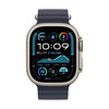 Apple Watch 49mm Ocean-Armband, blau - Gehäusefarbe schwarz