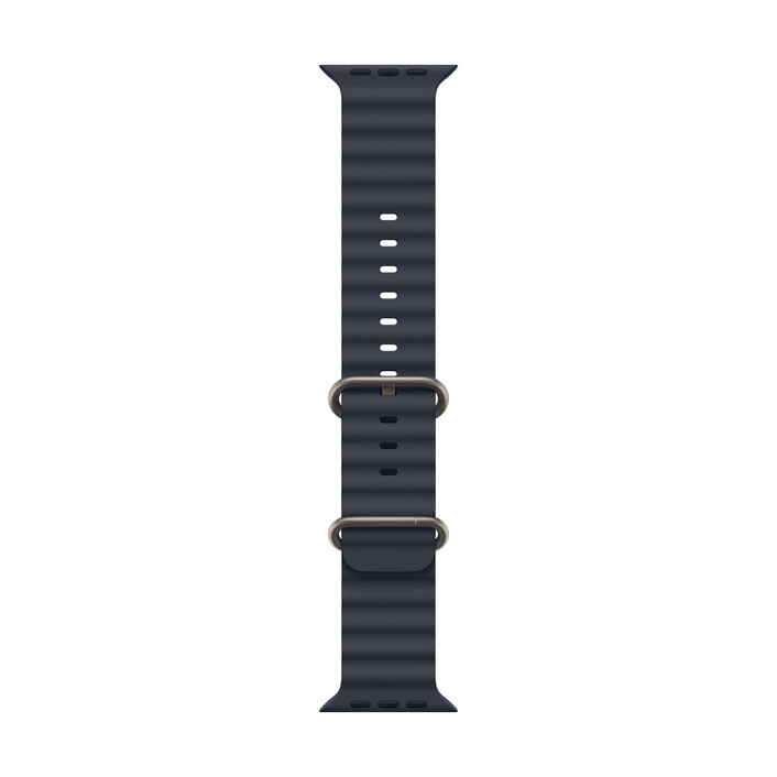 Apple Watch 49mm Ocean-Armband, blau - Gehäusefarbe natur