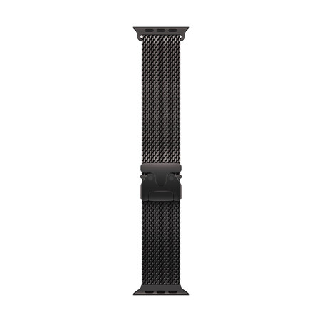 Apple Watch 49mm Milanaise Armband, Titan schwarz - large