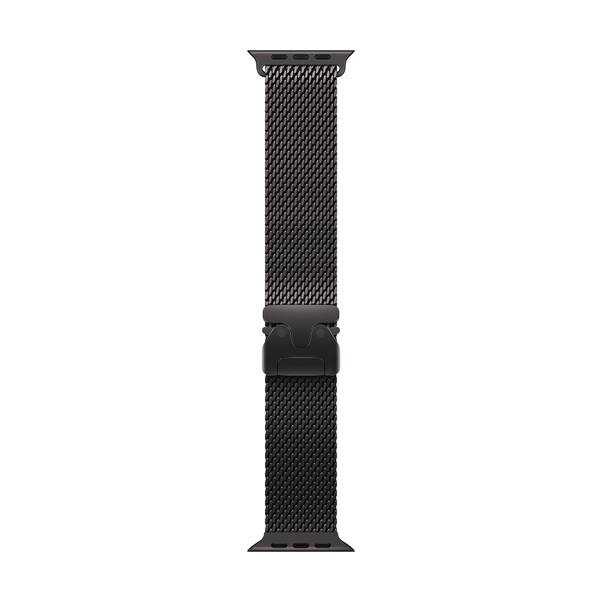 Apple Watch 49mm Milanaise Armband, Titan schwarz - large
