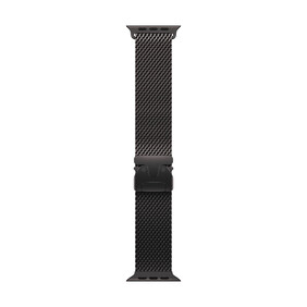 Apple Watch 49mm Milanaise Armband, Titan schwarz - large