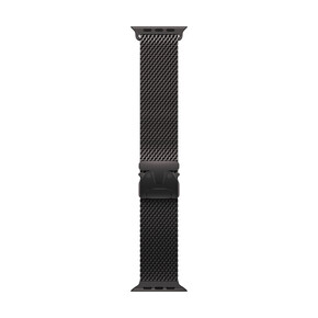 Apple Watch 49mm Milanaise Armband, Titan schwarz - large