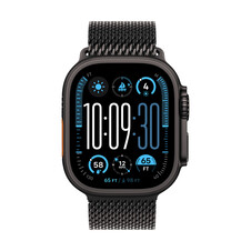 Sie sehen das Produktbild 02 von Apple Watch 49mm Milanaise Armband, Titan schwarz - large Apple Watch 49mm Milanaise Armband, Titan schwarz - large