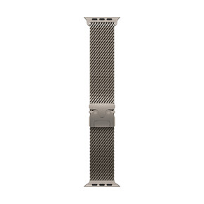 Apple Watch 49mm Milanaise Armband, Titan natur - small