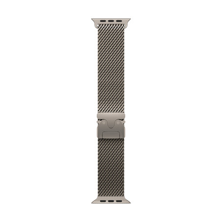 Apple Watch 49mm Milanaise Armband, Titan natur - large
