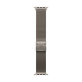 Apple Watch 49mm Milanaise Armband, Titan natur - large