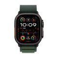 Apple Watch 49mm Alpin-Loop, dunkelgrün - small - Gehäusefarbe schwarz