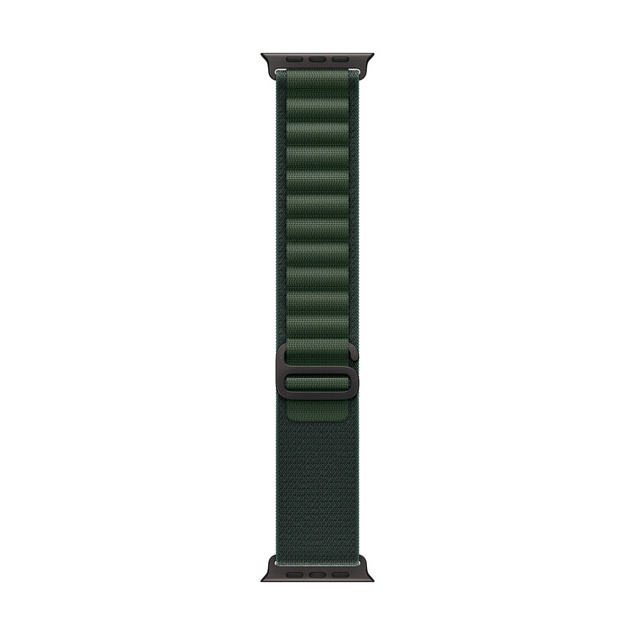 Apple Watch 49mm Alpin-Loop, dunkelgrün - medium - Gehäusefarbe schwarz