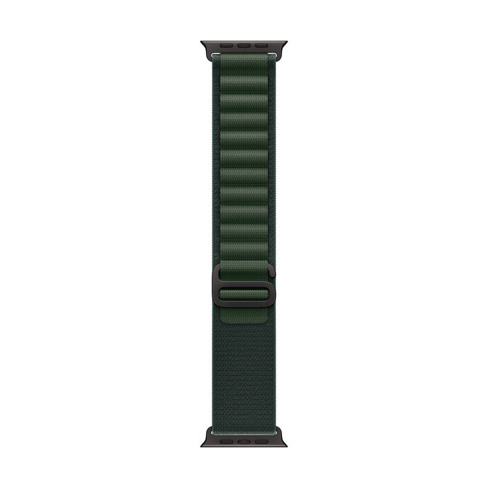 Apple Watch 49mm Alpin-Loop, dunkelgrün - medium - Gehäusefarbe natur