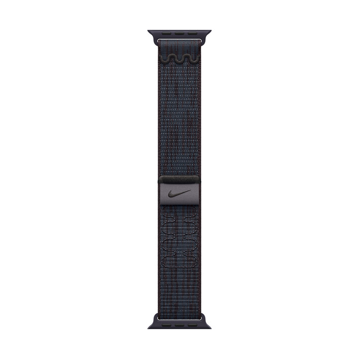 Sie sehen das Produktbild 03 von Apple Watch 46mm Nike Sport Loop, schwarz/blau Apple Watch 46mm Nike Sport Loop, schwarz/blau