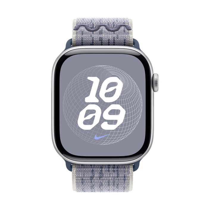 Sie sehen das Produktbild 03 von Apple Watch 46mm Nike Sport Loop, grau/blau> Apple Watch 46mm Nike Sport Loop, grau/blau>