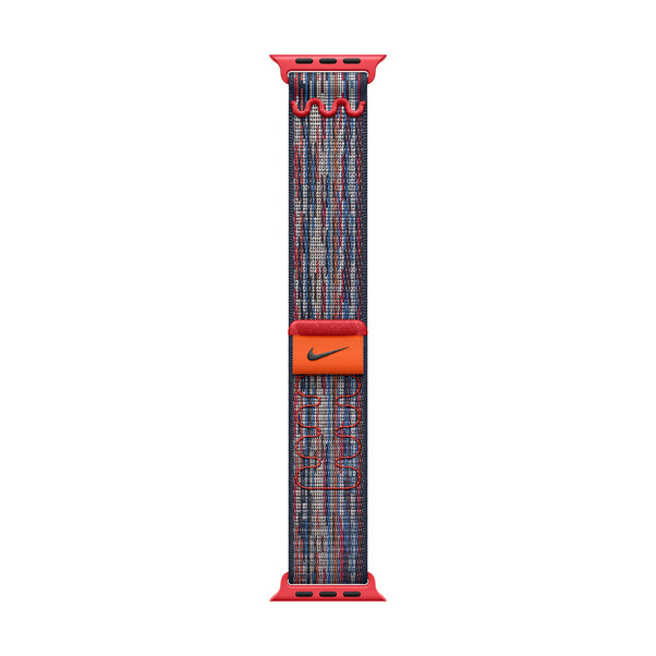 Sie sehen das Produktbild 03 von Apple Watch 46mm Nike Sport Loop, blau/rot Apple Watch 46mm Nike Sport Loop, blau/rot