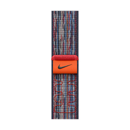 Sie sehen das Produktbild 01 von Apple Watch 42mm Nike Sport Loop, blau/rot Apple Watch 42mm Nike Sport Loop, blau/rot