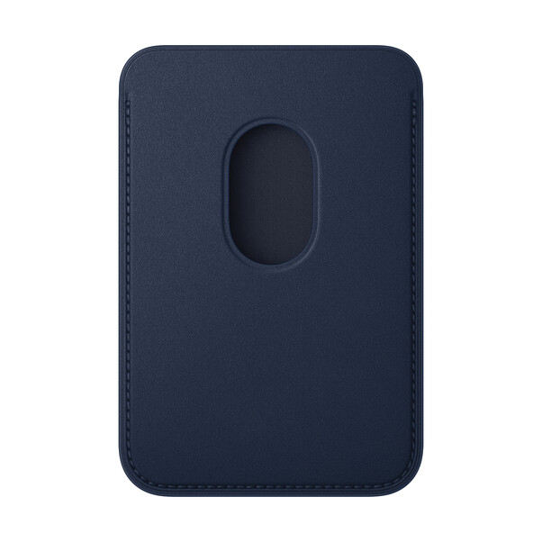 Sie sehen das Produktbild 02 von iPhone Feingewebe Wallet mit MagSafe – Tiefblau iPhone Feingewebe Wallet mit MagSafe – Tiefblau