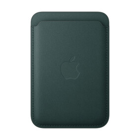 iPhone Feingewebe Wallet mit MagSafe – Dunkelgrün