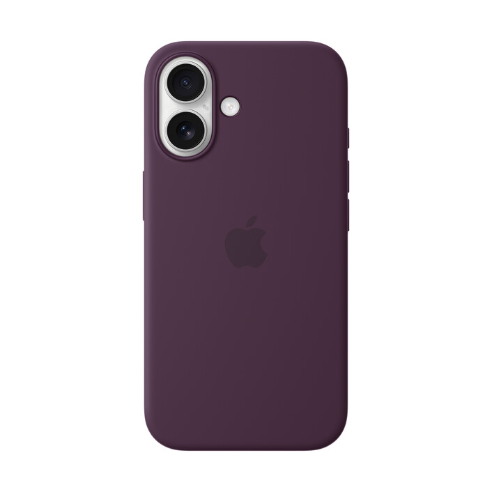 Apple iPhone 16 Silikon Case mit MagSafe, pflaume>