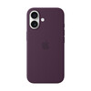 Apple iPhone 16 Silikon Case mit MagSafe, pflaume>