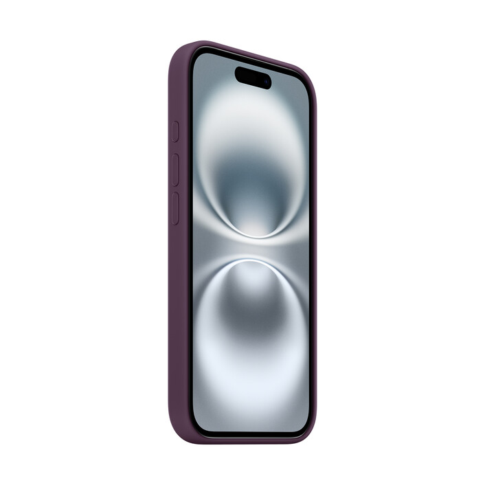 Apple iPhone 16 Silikon Case mit MagSafe, pflaume>
