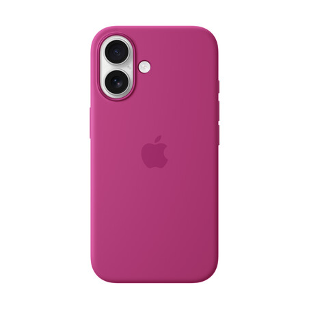Sie sehen das Produktbild 01 von Apple iPhone 16 Silikon Case mit MagSafe, fuchsia Apple iPhone 16 Silikon Case mit MagSafe, fuchsia