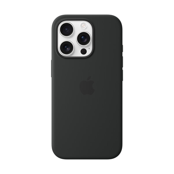 Sie sehen das Produktbild 01 von Apple iPhone 16 Pro Silikon Case mit MagSafe, schwarz Apple iPhone 16 Pro Silikon Case mit MagSafe, schwarz