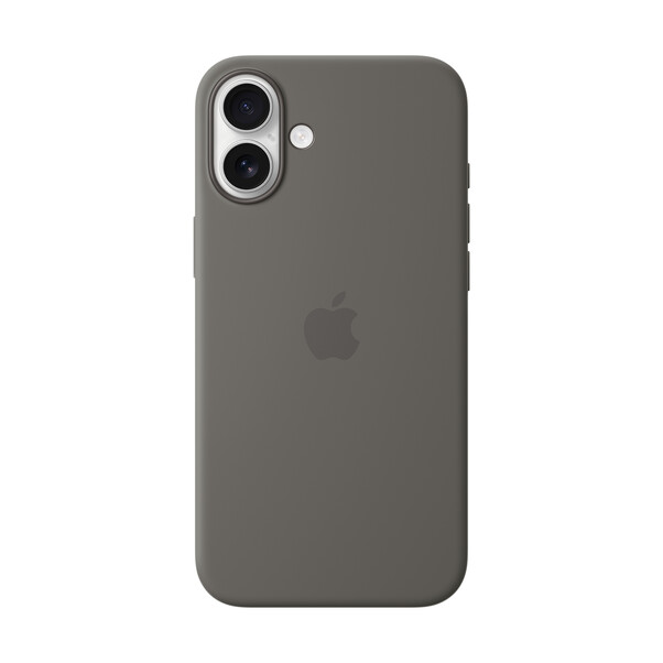Apple iPhone 16 Plus Silikon Case mit MagSafe, steingrau