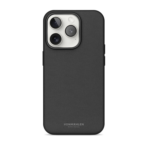Sie sehen das Produktbild 01 von Vonmählen Kunstleder-Case für iPhone 16 Pro, schwarz Vonmählen Kunstleder-Case für iPhone 16 Pro, schwarz