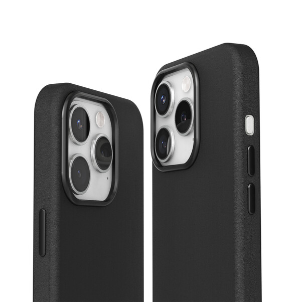 Sie sehen das Produktbild 02 von Vonmählen Kunstleder-Case für iPhone 16 Pro, schwarz Vonmählen Kunstleder-Case für iPhone 16 Pro, schwarz