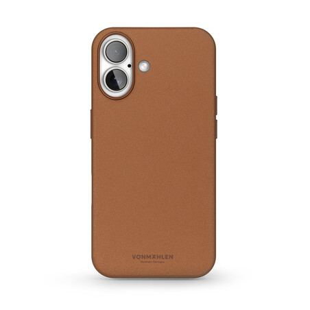 Sie sehen das Produktbild 01 von Vonmählen Kunstleder-Case für iPhone 16 Plus, braun Vonmählen Kunstleder-Case für iPhone 16 Plus, braun