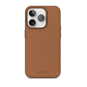 Vonmählen Kunstleder-Case für iPhone 16 Pro, braun