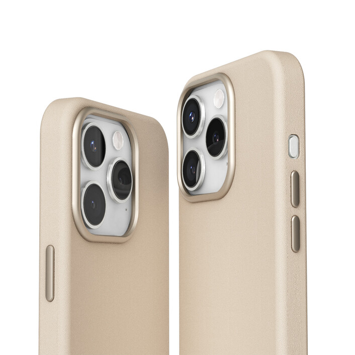 Sie sehen das Produktbild 02 von Vonmählen Kunstleder-Case für iPhone 16 Pro, beige Vonmählen Kunstleder-Case für iPhone 16 Pro, beige