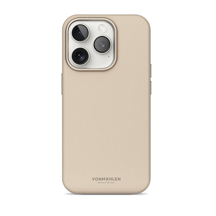 Sie sehen das Produktbild 01 von Vonmählen Kunstleder-Case für iPhone 16 Pro Max, beige Vonmählen Kunstleder-Case für iPhone 16 Pro Max, beige