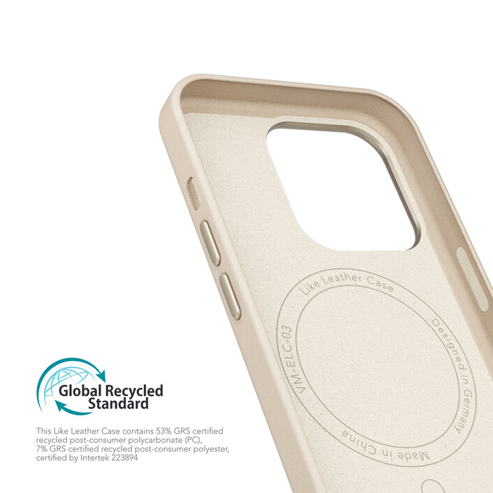 Sie sehen das Produktbild 04 von Vonmählen Kunstleder-Case für iPhone 16 Pro Max, beige Vonmählen Kunstleder-Case für iPhone 16 Pro Max, beige