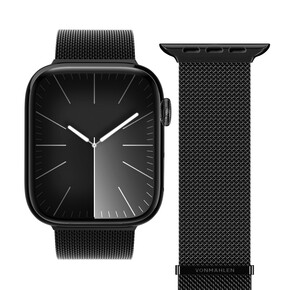 Sie sehen das Produkt Vonmählen Milanese-Armband 2 für Apple Watch 42/44/45/49 mm, schwarz, Produktbild: 01 Vonmählen Milanese-Armband 2 für Apple Watch 42/44/45/49 mm, schwarz