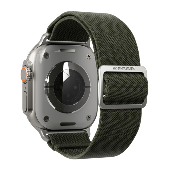 Sie sehen das Produktbild 03 von Vonmählen Classic Nylon-Armband für Apple Watch 42/44/45/49 mm, olivgrün Vonmählen Classic Nylon-Armband für Apple Watch 42/44/45/49 mm, olivgrün