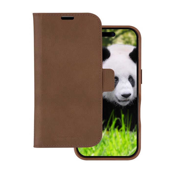 Sie sehen das Produktbild 01 von dbramante Lynge 2in1 Leder-Case mit MagSafe für iPhone 16, braun dbramante Lynge 2in1 Leder-Case mit MagSafe für iPhone 16, braun