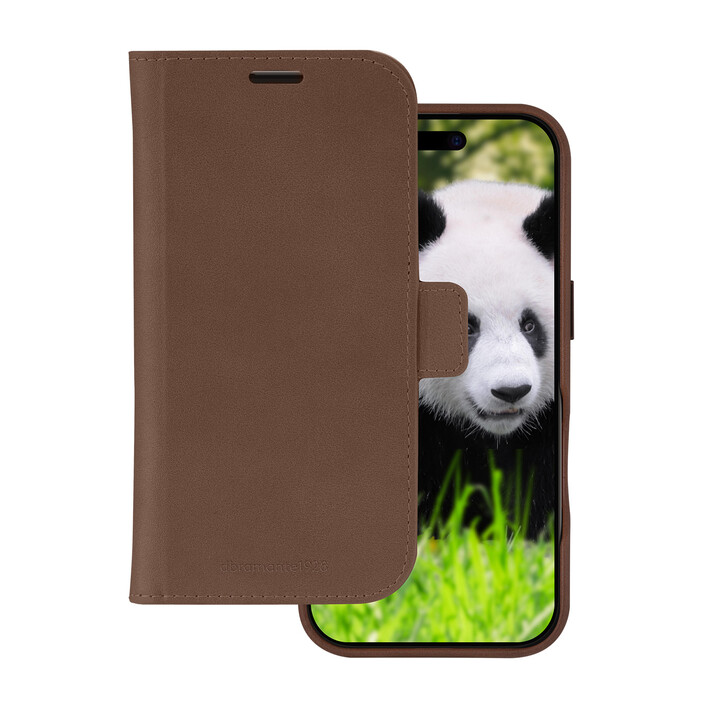 dbramante Lynge 2in1 Leder-Case mit MagSafe für iPhone 16 Pro, braun >