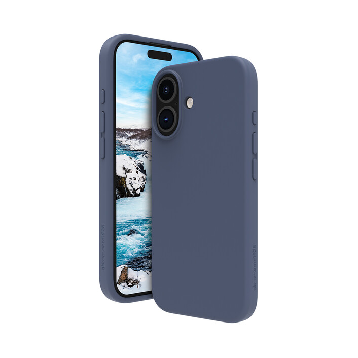 dbramante Monaco Silikoncase mit MagSafe für iPhone 16, blau >