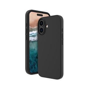 Sie sehen das Produkt dbramante Monaco Silikoncase mit MagSafe für iPhone 16 Plus, schwarz, Produktbild: 01 dbramante Monaco Silikoncase mit MagSafe für iPhone 16 Plus, schwarz