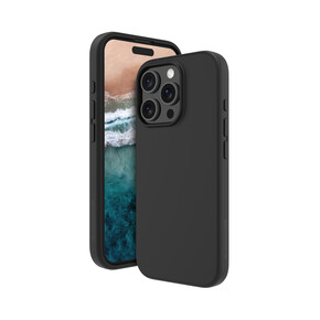 Sie sehen das Produkt dbramante Monaco Silikoncase mit MagSafe für iPhone 16 Pro Max, schwarz, Produktbild: 01 dbramante Monaco Silikoncase mit MagSafe für iPhone 16 Pro Max, schwarz
