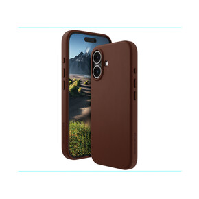 Sie sehen das Produkt dbramante Roskilde Leder-Case mit MagSafe für iPhone 16, braun, Produktbild: 01 dbramante Roskilde Leder-Case mit MagSafe für iPhone 16, braun