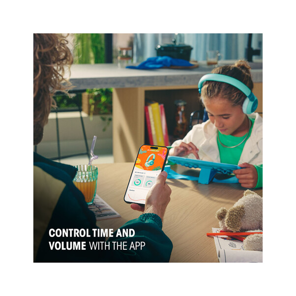 Sie sehen das Produktbild 06 von JBL JR320BT, kabellose On-Ear Kopfhörer für Kinder <85dB, blau JBL JR320BT, kabellose On-Ear Kopfhörer für Kinder <85dB, blau