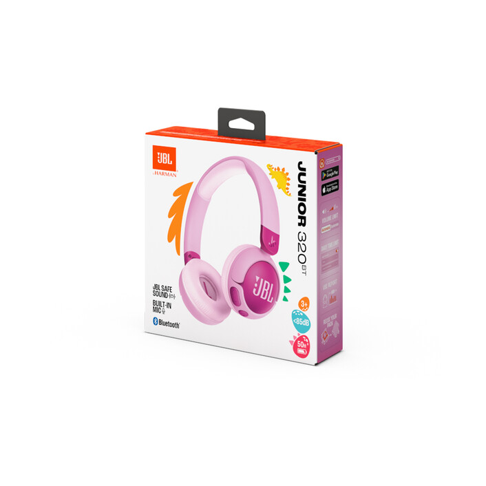 JBL JR320BT, kabellose On-Ear Kopfhörer für Kinder <85dB, pink