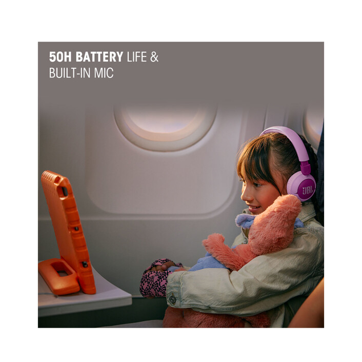 JBL JR320BT, kabellose On-Ear Kopfhörer für Kinder <85dB, pink