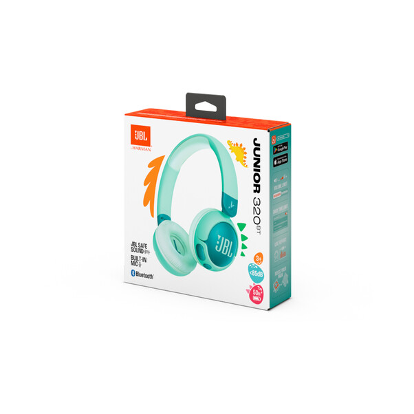JBL JR320BT, kabellose On-Ear Kopfhörer für Kinder &lt;85dB, grün