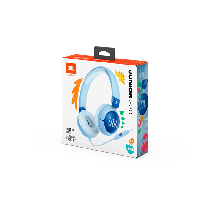 JBL JR320, On-Ear Kopfhörer für Kinder <85dB, blau